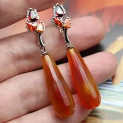 Серьги с сердоликом