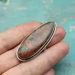 Кольцо с яшмой - красная яшма