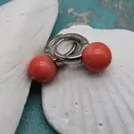 Коралловые серьги