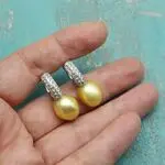 Серьги с крупным барочным жемчугом
