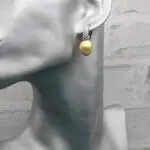 Серьги с золотым жемчугом барокко