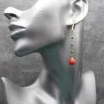 Авторские серьги с кораллом