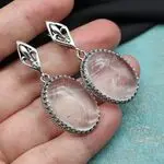 серьги с крупным горным хрусталем