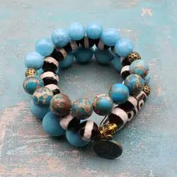 Браслеты с бусинами дзи