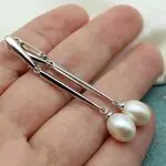 Стильные серьги из крупного жемчуга