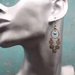 Серьги из серебра и бирюзы 