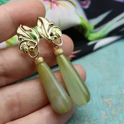 Серьги с халцедоном