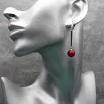 Коралловые серьги