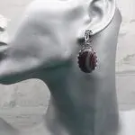 Агатовые серьги