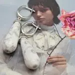 Длинные серьги капли с кахолонгом