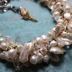 Колье из белоснежного жемчуга