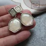 Стильные серьги из перламутра