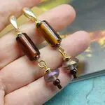 Серьги авторские с натуральными камнями