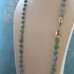 Колье с натуральной аризонской бирюзой