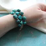 Браслет авторский с бирюзой