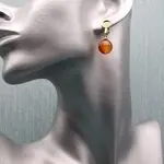 Авторские украшения с сердоликом  - серьги с сердоликом