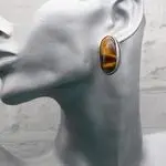 Стильные серьги с тигровым глазом