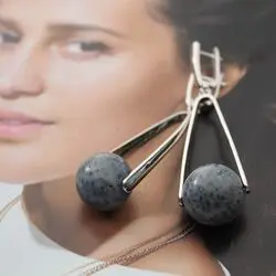 Серьги из синего коралла