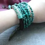 Браслет с натуральной бирюзой