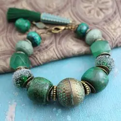 Браслет из крупной бирюзы