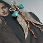 Серьги с аризонской бирюзой