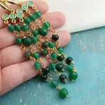 Серьги из хризопраза
