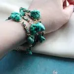 Многослойный браслет с бирюзой