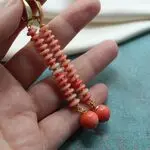 Коралловые серьги
