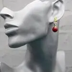 Серьги с красным кораллом