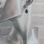 Серьги с черным жемчугом
