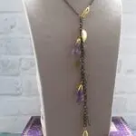 Стильное колье из аметистов