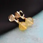 Стильные серьги с цитринами