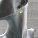 Серьги ручной работы с натуральными камнями - цитрин