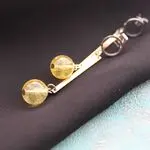 Серьги ручной работы с натуральными камнями - цитрин
