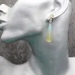 Серьги с голубым халцедоном