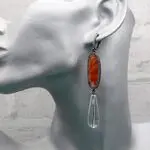 Авторские серьги с натуральными камнями