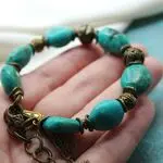 Авторские браслеты с натуральными камнями - хризоколла