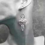 Серьги грозди с аметистом