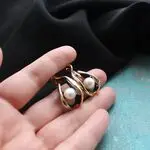 Необычные серьги с жемчугом