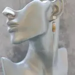Стильные серьги с природными камнями - агат ботсвана