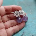 Серьги из серебра и аметиста
