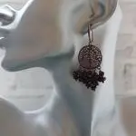 Гранатовые серьги