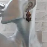 Серьги в стиле бохо с гранатами
