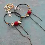Коралловые серьги