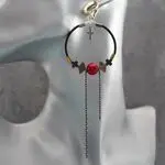 Серьги в стиле гранж с кораллами 