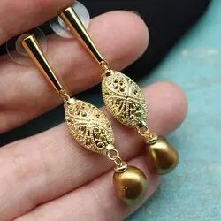 Серьги с барочным жемчугом