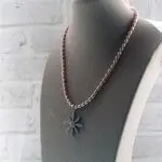 Колье с натуральным жемчугом - розовый жемчуг