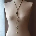Колье галстук с барочными жемчужинами