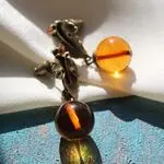 Стильные серьги с балтийским янтарем