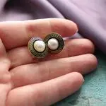 Стильные серьги из жемчуга